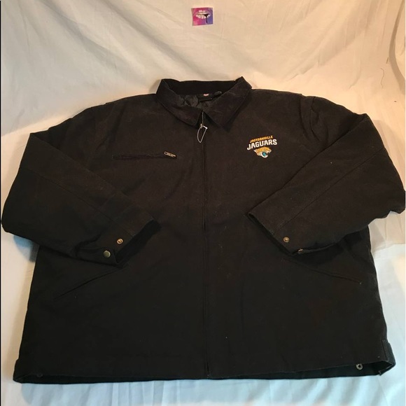 NFL Other - NWOT Men’s NFL Jacksonville Jaguars Small Logo Full Zip Tradesman Work Jacket XL